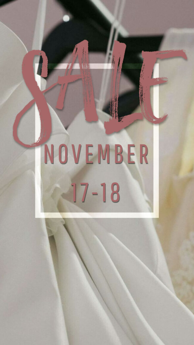 Bridal Sale Nov